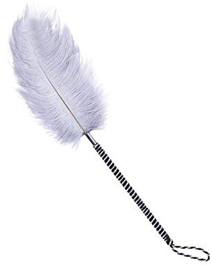 KuTi Kai Tied Rope Handle Soft Ostrich Feather Tickler 18.11inch/46cm