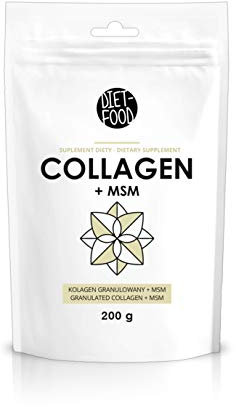 Diet-Food Collagen + MSM Pulver 200 g - Kollagen-Hydrolysat- ohne Zusätze - starke Knochen und Gelenke - schöne Haare, Haut und Nägel
