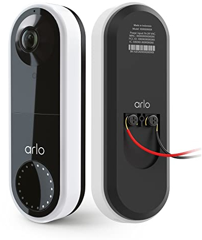 Arlo Video Doorbell | HD Video Quality, 2-Way Audio, Package Detection | Motion Detection and Alerts | Built-in Siren | Night Vision | Easy Installation (Existing Doorbell Wiring Required) | (AVD1001)