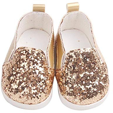 DUORUI Chaussures de Poupée Baskets Décontractées pour Poupée American Girl 18 Pouces avec Paillettes