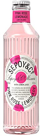 SEPOY & CO. Pink Rose Sparkling Lemonade - 200ml (Pack of 6) | Premium Cocktail Mixer, Made with Natural Rose & Lemons, Low Calorie, Lemonade Mocktail