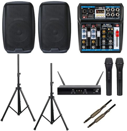 IMPIANTO AUDIO 854 PACK - IMPIANTO AUDIO COMPLETO PER DJ PUB DISCOBAR KARAOKE