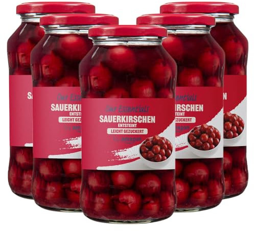 by Amazon Sauerkirschen entsteint und leicht gezuckert, 680g (Packung mit 5)