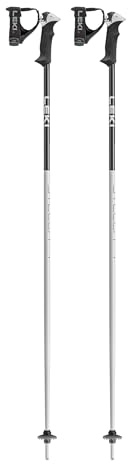 LEKI Women’s Stella S Lightweight Aluminum Ski Poles for Downhill Skiing - White-Anthracite - 115 cm
