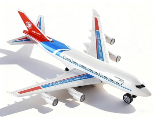 CLKDPNO AirPlane Toys- Metal Plane Pull Back Plane Toys - Diecast Aeroplane Model Vehicles Airplanes Age 2+ for Boys & Girls, Aeroplane Easy to Play Christmas & Birthday Gifts