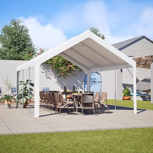 Thanaddo Pavillon 4x5 Meter Premium Winterfest Partyzelt mit Seitenwände, Wasserdicht Stabil Gartenpavillon Gartenzelt, UV Schutz Outdoor Festzelt Carport, Weiß