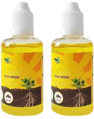 Takingup 2-pack flytande gödselmedel rothormon, 50 ml flaskor för stark rotutveckling inomhus utomhusväxter, växtgödselmedel
