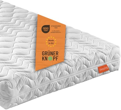 sleepling Matratze 140x200 cm, 7-Zonen Kaltschaummatratze, Wendematratze mit 2 Härtegrade H2/H3, Höhe 21 cm, Made in EU, Waschbar 60 Grad, Ökotex 100, Wendegriffe, Mattress Bodyprotect 500