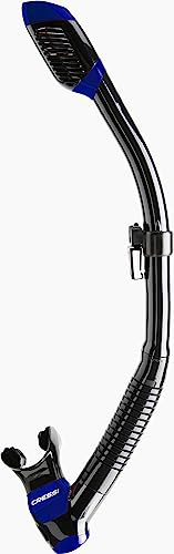 Cressi Dry, Snorkel Adatto per Snorkeling, Apnea e Immersioni Unisex – Adulto, Nero/Blu, Taglia Unica