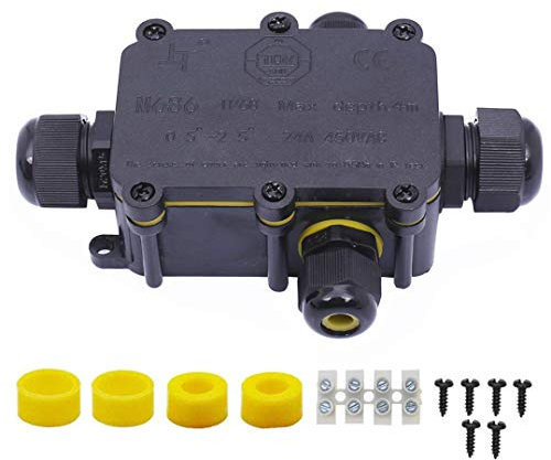 IME Abzweigdose für den Außenbereich, wasserdicht, IP68, 4-Wege-Linie, M25, elektrische Kabelverbinder, Drahtbereich 5–12 mm, Netzkabel, externe Hülse, Kupplungsschutz