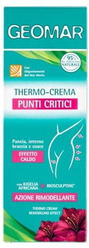 GEOMAR | Thermo-Crema Punti Critici, con Kigelia Africana, Acido Ialuronico di Origine Vegetale e Biosculptine®, 95% di Origine Naturale, Made in Italy, 150 ml