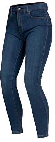 OZONE MOTO Striker Lady Jeans de Moto Mujer | Forro de Fibra Aramida | Protectores de Rodilla Flying Bats Nivel 2 | Bolsillos para Protectores de Cadera y Coxis | Slim Fit