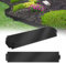 XMTECH 5m Rasenkante Metall Verzinkt Beetumrandung, 15cm Höhe Beeteinfassung Mähkante Palisade, 5 Stück 100cm x 15cm (L x H) Rasenkante Verzinkt, Schwarz