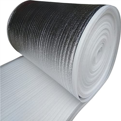 HARICSET Foglio di Alluminio Isolamento Anticalpestio Sottopavimento per Laminato Spessore 2mm di Isolamento Acustico da Calpestio Isolamento del Pavimento per Parquet Laminato(Size:1 * 30m)