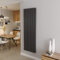 Anthracite Vertical Radiator Oval Double Panel Designer Tall Radiators 1800x590mm Central Heating Radiators