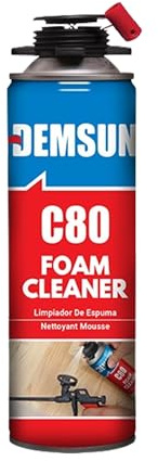 Demsun C80 Expanding PU Foam Cleaner – Powerful Contractors Grade Foam Removing Fluid for Gun & Surface Cleaning (500ml)