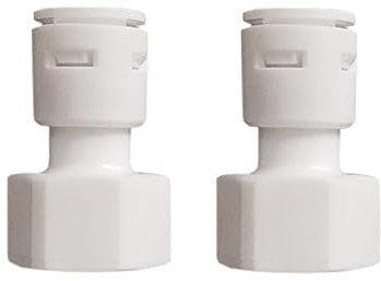 2 conectores rectos de unión rápida, accesorios de tubo de conexión rápida de 1/2 a 3/8 pulgadas, accesorios de repuesto para filtro de agua
