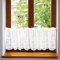 ZOLGINAH Scheibengardinen Küche Modern mit Ösen 2 Stück Bistrogardine Fenstergardinen Weiss Halbtransparente Vorhänge Küchenvorhang Kurzgardine Flächenvorhang Kurz für Küchen Landhaus 108x45CM(BxH)
