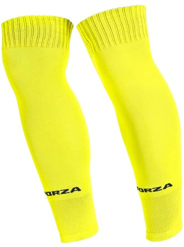 FORZA Målvakt förskurna strumpor | Ultimate Comfort fotbollsstrumpor för optimal prestanda - finns i 3 storlekar och 4 färger, Fluro gul, Kids & Adults