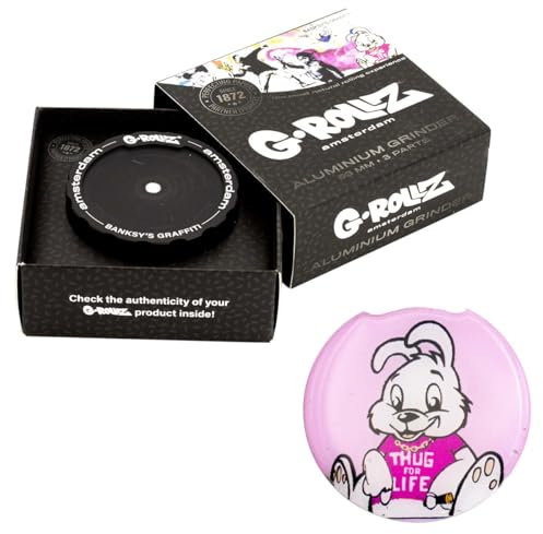 3-teilig Aluminium Grinder - G-Rollz - Kräutermühle - Premium Herb Crusher