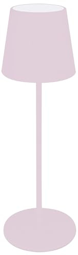 MAJESTIC AGATA - Lampada da tavolo LED senza fili ricaricabile, Lunga durata, Dimmer Touch, Luce Calda-Naturale-Fredda, per interni ed esterni IP54, H37cm, ROSA PASTELLO