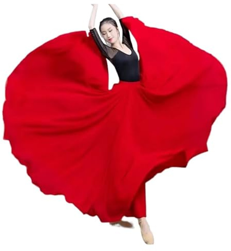 Falda de gasa de 720 grados for danza del vientre, ballet, mujer, faldas largas de doble capa, ropa de práctica for bailarinas, faldas for presentaciones escénicas. Para Baile Del Vientre, Disfraz De
