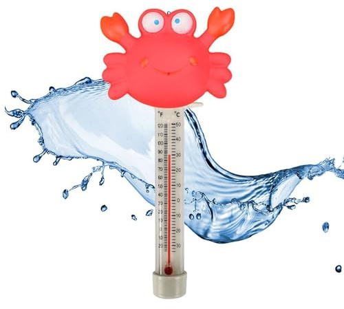 Capteur de Température d'Eau,Thermomètre Animaux Cartoon avec Corde - Accessoire pour Mesure Température Bassin Piscine Spa Intérieur Familial Aquarium Natation