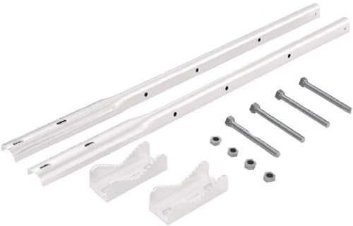 EffeDecor Bracci Stendibiancheria Stendino da Balcone Ringhiera Esterno in Acciaio Presso Piegato Bianco Fisso 60 cm Kit Completo Made in Italy
