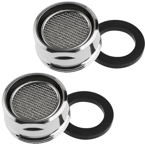 Aeratore Rubinetto, 2 Pcs Rompigetto M24, Filtri Rubinetti Lavandino in Ottone Placcato in Acciaio Inox, Aereatori Rubinetti M24 di Risparmio Idrico Antispruzzo Filtro Rubinetto con 2 Guarnizioni