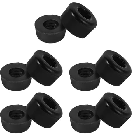 Toyvian 10 Pezzi Bushings Ammortizzatori per Skateboard e Roller Cuscinetti Elastici Nero Ricambi Accessori Sportivi per Protezione e Comfort su Superfici Dure Facili da Installare