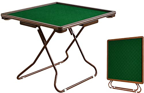 Mesa de cartas plegable para 4 jugadores, diseño duradero y resistente al desgaste para Mahjong, póquer y blackjack