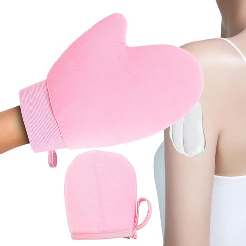 Guante Autobronceador Lavable a máquina, flocado, portátil y reutilizable | Aplicador De Bronceado Para Hombres Y Mujeres Piernas Y Cuerpo Y Espalda Y Playa Y Viajes Y Aplicación Libre De Rayas