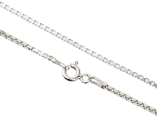 Aka Gioielli® - Collana Donna in Argento Sterling 925 Rodiato - Catena Maglia Veneziana 1.4 mm - lunga 50 cm