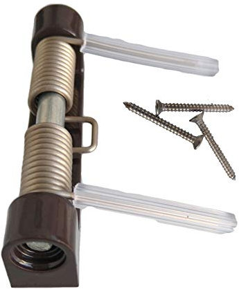 Schliesser, Feder, Federschliesser Fliegengittertür als Ersatzteil oder Zubehör für Insektenschutztür (1, Dunkelbraun- RAL 8019)