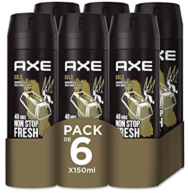 Axe Bodyspray Gold Deodorant für Herren, 150 ml, 6 Stück