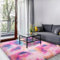 SOANNY Hochflor Teppich, Waschbar Anti-Rutsch, Flauschige Moderne Shaggy Teppich für Schlafzimmer & Kinderzimmer, Extra Groß, Bettvorleger Matte, 180x270 cm, Rosa Regenbogen