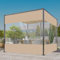 Transparente Plane mit ösen Wasserdicht 420g/m² PVC Abdeckplane Gewebeplane Windschutz Regenschutz für Garten Pavillon Terrassen Balkon Gewächshäuser (Khaki, Höhe 2.1m x Breite 3m)