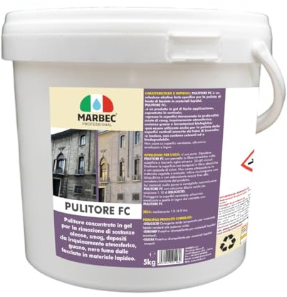 MARBEC PULITORE FC 5KG Pulitore in gel per la rimozione dello smog dalle facciate delle costruzioni