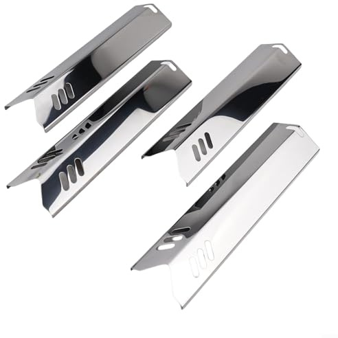 Juego de 4 placas calefactoras de acero inoxidable de alto rendimiento para barbacoa
