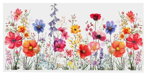 Adesivi Decorativi Per Finestre Con Fiori, Stile Pastorale, Adesivi Per Finestre in Vetro Con Bouquet Colorato, Adesivi Per Finestre Fronte-retro Con Fiori