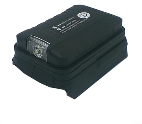 YobiLife Batterieadapter LED Arbeitslicht für Bosch 18V Li-on Akku mit LED-Lampe Elektrowerkzeug Zubehör Tragbare Arbeitsleuchte USB-Ladeanschluss Schwarz
