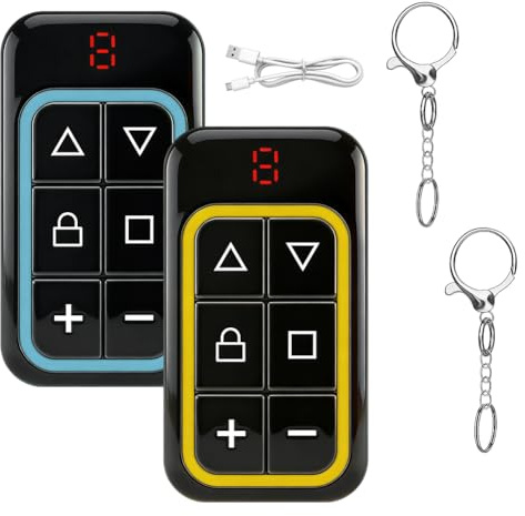 Apriporta da garage universale, telecomando a 8 canali, porta del garage, USB-C ricaricabile, portata di 50 m, 2 pezzi, funzione di copia semplice per porte da garage
