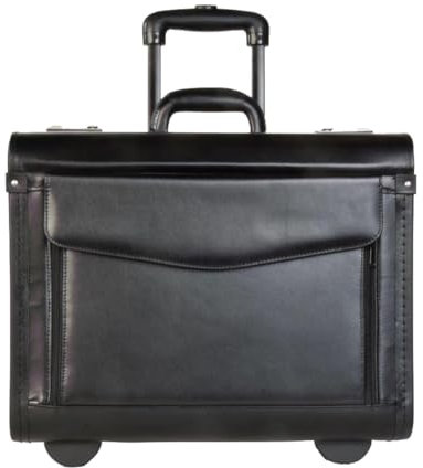 Bowatex Leder Pilotentrolley Aktentrolley Lehrerkoffer Pilotenkoffer 46 cm