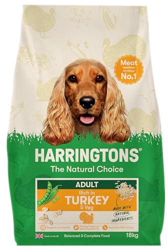 Harrington's Cibo secco completo per cani per adulti, tacchino e verdure, 18 kg, realizzato con ingredienti completamente naturali
