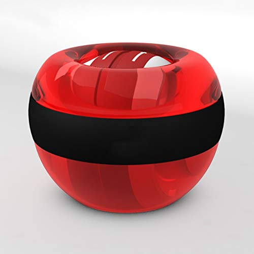 GLJ Gyroskopischer handtrainer Ball Handübungskugeln, Unterarmtrainer Griffstärker, Handgelenk Gyroskopische Kugel, mit LED-Licht, für Einen Stärkeren Armmuskel (Color : Red)