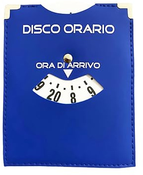 GUTE LINES Disco Orario Parcheggio, Disco Ora di Arrivo 8-20, Disco Orario Europeo Unificato, Chip del Carrello, Timer Parcheggio per Auto Camion Camper (Blu Reale)