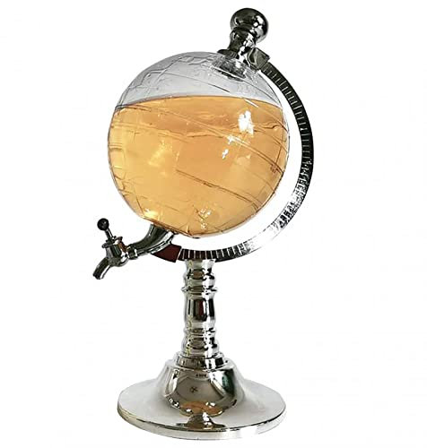 FXNFXLA Spillatore Birra da Casa Globe, Durevole, Trasparente alla Moda, Facile da Pulire, Dispenser a Torre per Bevande sferico da 1,5 Litri con Rubinetto, per casa/Bar/Feste/Hotel