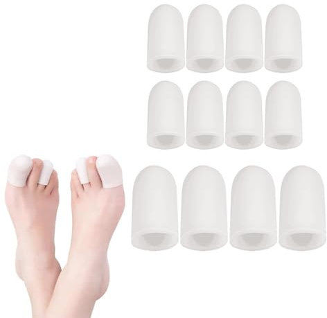 Zehenkappen, Silikon Zehenkappen, Gel Zehenkappe, 12 Stück Zehenschutz Großer Zeh, Gel-Zehenkappe Für Große Zehen, Zehenpolster Für Blasen, Eingewachsene Zehennägel, Schmerzlinderung Durch Reibung