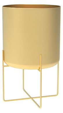Ailan Supporto per Piante in Oro con Vaso da Fiori di Lusso Leggero Fioriera da Pavimento Vaso da Fiori Grande fioriera in Metallo Balcone per la casa all'aperto, Oro