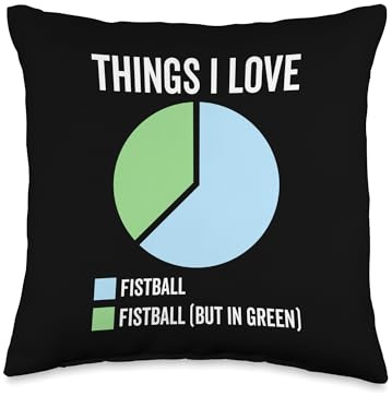Funny Fistball Sport Hobby Sporting Hobbies Joke Saying Throw Pillow